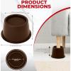 imageUtopia Bedding Bed Risers 3 Inch  8 Pack  Round Furniture Risers with Top AntiSlip Foam with Metal Plate ampamp Bottom Rubber Pads  Bed Risers Heavy Duty for Sofa Couch ampamp Chair Lifts BlackBrown