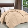 imageUtopia Bedding Comforter Duvet Insert Quilted Comforter with Corner Tabs Box Stitched Down Alternative Comforters Queen Size WhiteBeige