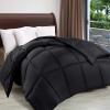 imageUtopia Bedding Comforter Duvet Insert Quilted Comforter with Corner Tabs Box Stitched Down Alternative Comforters Queen Size WhiteBlack