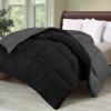imageUtopia Bedding Comforter Duvet Insert Quilted Comforter with Corner Tabs Box Stitched Down Alternative Comforters Queen Size WhiteBlackGrey