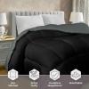 imageUtopia Bedding Comforter Duvet Insert Quilted Comforter with Corner Tabs Box Stitched Down Alternative Comforters Queen Size WhiteBlackGrey