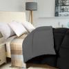 imageUtopia Bedding Comforter Duvet Insert Quilted Comforter with Corner Tabs Box Stitched Down Alternative Comforters Queen Size WhiteBlackGrey