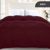 imageUtopia Bedding Comforter Duvet Insert Quilted Comforter with Corner Tabs Box Stitched Down Alternative Comforters Queen Size WhiteBurgundy