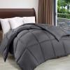 imageUtopia Bedding Comforter Duvet Insert Quilted Comforter with Corner Tabs Box Stitched Down Alternative Comforters Queen Size WhiteGrey