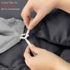 imageUtopia Bedding Comforter Duvet Insert Quilted Comforter with Corner Tabs Box Stitched Down Alternative Comforters Queen Size WhiteGrey