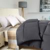 imageUtopia Bedding Comforter Duvet Insert Quilted Comforter with Corner Tabs Box Stitched Down Alternative Comforters Queen Size WhiteGrey