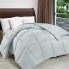 imageUtopia Bedding Comforter Duvet Insert Quilted Comforter with Corner Tabs Box Stitched Down Alternative Comforters Queen Size WhiteLight Grey