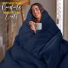 imageUtopia Bedding Comforter Duvet Insert Quilted Comforter with Corner Tabs Box Stitched Down Alternative Comforters Queen Size WhiteNavy Blue