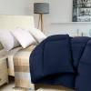imageUtopia Bedding Comforter Duvet Insert Quilted Comforter with Corner Tabs Box Stitched Down Alternative Comforters Queen Size WhiteNavy Blue