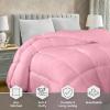 imageUtopia Bedding Comforter Duvet Insert Quilted Comforter with Corner Tabs Box Stitched Down Alternative Comforters Queen Size WhitePink