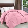 imageUtopia Bedding Comforter Duvet Insert Quilted Comforter with Corner Tabs Box Stitched Down Alternative Comforters Queen Size WhitePink