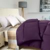 imageUtopia Bedding Comforter Duvet Insert Quilted Comforter with Corner Tabs Box Stitched Down Alternative Comforters Queen Size WhitePlum