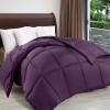 imageUtopia Bedding Comforter Duvet Insert Quilted Comforter with Corner Tabs Box Stitched Down Alternative Comforters Queen Size WhitePlum