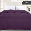 imageUtopia Bedding Comforter Duvet Insert Quilted Comforter with Corner Tabs Box Stitched Down Alternative Comforters Queen Size WhitePlum
