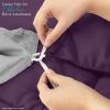 imageUtopia Bedding Comforter Duvet Insert Quilted Comforter with Corner Tabs Box Stitched Down Alternative Comforters Queen Size WhitePlum