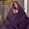 imageUtopia Bedding Comforter Duvet Insert Quilted Comforter with Corner Tabs Box Stitched Down Alternative Comforters Queen Size WhitePlum