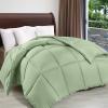 imageUtopia Bedding Comforter Duvet Insert Quilted Comforter with Corner Tabs Box Stitched Down Alternative Comforters Queen Size WhiteSage Green