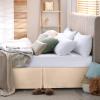 imageUtopia Bedding Full Bed Skirt  Soft Quadruple Pleated Ruffle  Easy Fit with 16 Inch Tailored Drop  Hotel Quality Shrinkage and Fade Resistant Full Beige