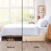 imageUtopia Bedding Full Bed Skirt  Soft Quadruple Pleated Ruffle  Easy Fit with 16 Inch Tailored Drop  Hotel Quality Shrinkage and Fade Resistant Full Beige