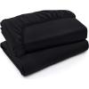 imageUtopia Bedding Queen Fitted Sheet  Bottom Sheet  Deep Pocket  Soft Microfiber  Shrinkage and Fade Resistant  Easy Care 1 Fitted Sheet Only GreyBlack