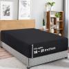 imageUtopia Bedding Queen Fitted Sheet  Bottom Sheet  Deep Pocket  Soft Microfiber  Shrinkage and Fade Resistant  Easy Care 1 Fitted Sheet Only GreyBlack