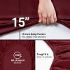 imageUtopia Bedding Queen Fitted Sheet  Bottom Sheet  Deep Pocket  Soft Microfiber  Shrinkage and Fade Resistant  Easy Care 1 Fitted Sheet Only GreyBurgundy