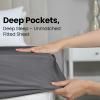 imageUtopia Bedding Queen Fitted Sheet  Bottom Sheet  Deep Pocket  Soft Microfiber  Shrinkage and Fade Resistant  Easy Care 1 Fitted Sheet Only GreyGrey