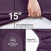 imageUtopia Bedding Queen Fitted Sheet  Bottom Sheet  Deep Pocket  Soft Microfiber  Shrinkage and Fade Resistant  Easy Care 1 Fitted Sheet Only GreyPurple