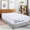 imageUtopia Bedding Queen Fitted Sheet  Bottom Sheet  Deep Pocket  Soft Microfiber  Shrinkage and Fade Resistant  Easy Care 1 Fitted Sheet Only GreyWhite