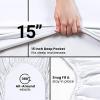 imageUtopia Bedding Queen Fitted Sheet  Bottom Sheet  Deep Pocket  Soft Microfiber  Shrinkage and Fade Resistant  Easy Care 1 Fitted Sheet Only GreyWhite