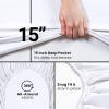 imageUtopia Bedding Queen Fitted Sheet  Bottom Sheet  Deep Pocket  Soft Microfiber  Shrinkage and Fade Resistant  Easy Care 1 Fitted Sheet Only GreyWhite