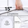 imageUtopia Bedding Queen Fitted Sheet  Bottom Sheet  Deep Pocket  Soft Microfiber  Shrinkage and Fade Resistant  Easy Care 1 Fitted Sheet Only GreyWhite