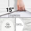 imageUtopia Bedding Queen Fitted Sheet  Bottom Sheet  Deep Pocket  Soft Microfiber  Shrinkage and Fade Resistant  Easy Care 1 Fitted Sheet Only GreyWhite