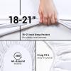 imageUtopia Bedding Queen Fitted Sheet  Bottom Sheet  Deep Pocket  Soft Microfiber  Shrinkage and Fade Resistant  Easy Care 1 Fitted Sheet Only GreyWhite