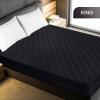 imageUtopia Bedding Quilted Fitted Mattress Pad Queen Size Elastic Fitted Mattress Topper Protector and Cover Stretches up to 16 Inches Deep Machine Washable WhiteBlack