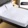 imageUtopia Bedding Quilted Fitted Mattress Pad Queen Size Elastic Fitted Mattress Topper Protector and Cover Stretches up to 16 Inches Deep Machine Washable WhiteWhite