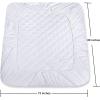 imageUtopia Bedding Quilted Fitted Mattress Pad Queen Size Elastic Fitted Mattress Topper Protector and Cover Stretches up to 16 Inches Deep Machine Washable WhiteWhite