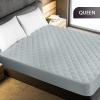 imageUtopia Bedding Quilted Fitted Mattress Pad Queen Size Elastic Fitted Mattress Topper Protector and Cover Stretches up to 16 Inches Deep Machine Washable WhiteLight Grey
