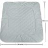 imageUtopia Bedding Quilted Fitted Mattress Pad Queen Size Elastic Fitted Mattress Topper Protector and Cover Stretches up to 16 Inches Deep Machine Washable WhiteLight Grey