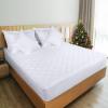 imageUtopia Bedding Quilted Fitted Mattress Pad Queen Size Elastic Fitted Mattress Topper Protector and Cover Stretches up to 16 Inches Deep Machine Washable WhiteWhite