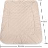 imageUtopia Bedding Quilted Fitted Mattress Pad Queen Size Elastic Fitted Mattress Topper Protector and Cover Stretches up to 16 Inches Deep Machine Washable WhiteBeige