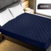 imageUtopia Bedding Quilted Fitted Mattress Pad Queen Size Elastic Fitted Mattress Topper Protector and Cover Stretches up to 16 Inches Deep Machine Washable WhiteNavy