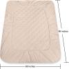 imageUtopia Bedding Quilted Fitted Mattress Pad Queen Size Elastic Fitted Mattress Topper Protector and Cover Stretches up to 16 Inches Deep Machine Washable WhiteBeige