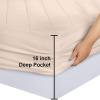 imageUtopia Bedding Quilted Fitted Mattress Pad Queen Size Elastic Fitted Mattress Topper Protector and Cover Stretches up to 16 Inches Deep Machine Washable WhiteBeige