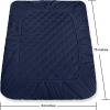 imageUtopia Bedding Quilted Fitted Mattress Pad Queen Size Elastic Fitted Mattress Topper Protector and Cover Stretches up to 16 Inches Deep Machine Washable WhiteNavy