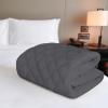 imageUtopia Bedding Quilted Fitted Mattress Pad Queen Size Elastic Fitted Mattress Topper Protector and Cover Stretches up to 16 Inches Deep Machine Washable WhiteGrey
