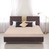 imageUtopia Bedding Quilted Fitted Mattress Pad Queen Size Elastic Fitted Mattress Topper Protector and Cover Stretches up to 16 Inches Deep Machine Washable WhiteBeige