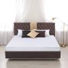 imageUtopia Bedding Quilted Fitted Mattress Pad Queen Size Elastic Fitted Mattress Topper Protector and Cover Stretches up to 16 Inches Deep Machine Washable WhiteWhite
