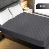 imageUtopia Bedding Quilted Fitted Mattress Pad Queen Size Elastic Fitted Mattress Topper Protector and Cover Stretches up to 16 Inches Deep Machine Washable WhiteGrey