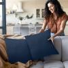 imageUtopia Bedding Throw Pillows Insert Pack of 2 White  18 x 18 Inches Bed and Couch Pillows  Indoor Decorative PillowNavy